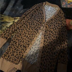 Tickled Teal Leopard Print Blazer